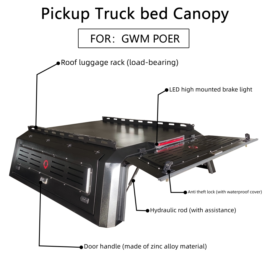 Pickup Truck bed Canopy For GWM Poer